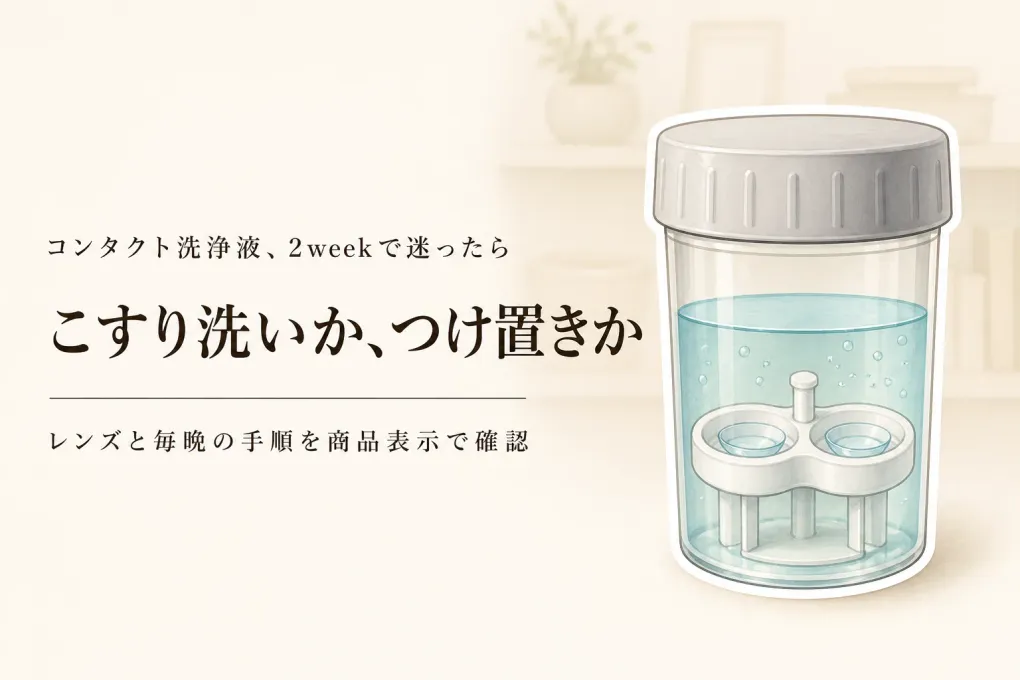 【人気ランキング】コンタクト洗浄液をレビュー数順に比較｜2weekはこすり洗い用とつけ置きタイプをどう選ぶ？